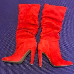 Red Suede Boots